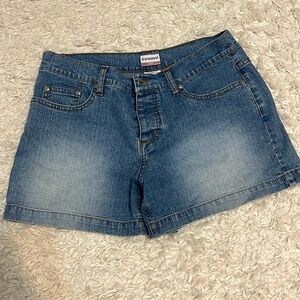 Jean shorts, dark wash, lightly worn
